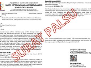 Kepsek di Nagan Raya diminta Waspada atas Beredarnya Surat Mutasi ASN