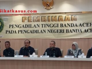 KPT lakukan Pembinaan pada PN BNA, Jangan Obral Putusan Bebas